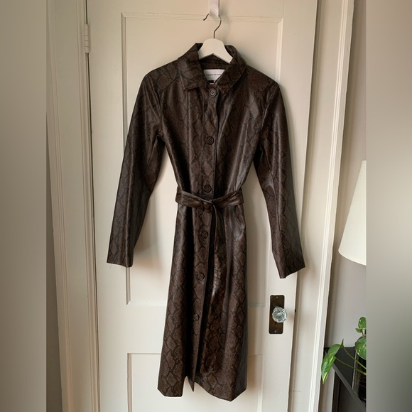 Faux Snakeskin Trench - Picture 1 of 7